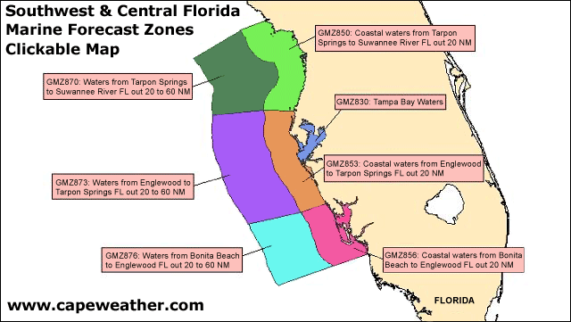 Florida Marine Forecast Cape Weather