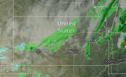 State of Kansas Weather Doppler Radar Map