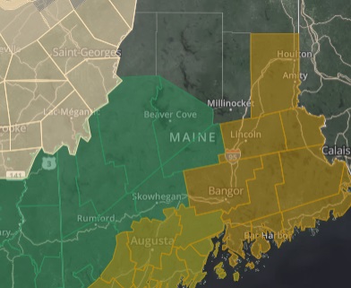 State of Maine Weather Doppler Radar Map