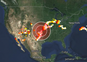 United States lightning radar map tracker