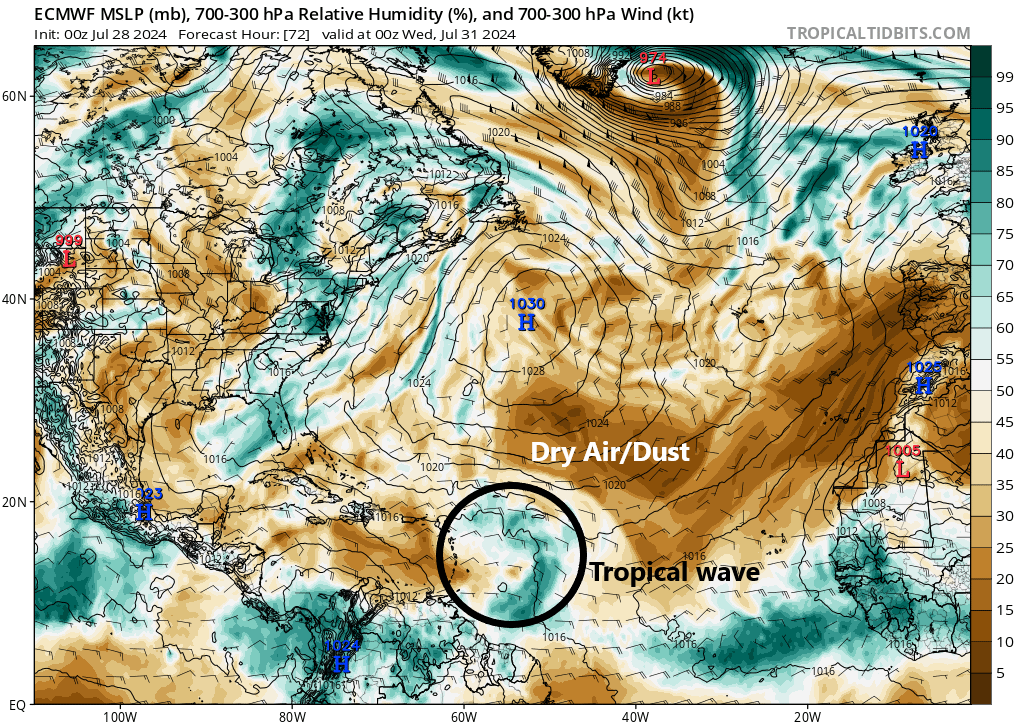 Central Atlantic tropical wave and disturbance will take a minimalist approach to development this week – The Eyewall