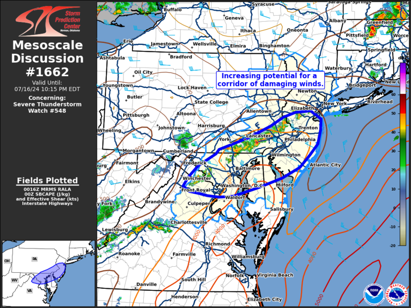 Storm Prediction Center Mesoscale Discussion 1662