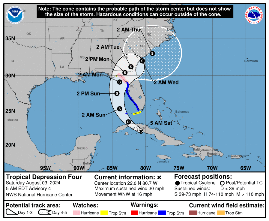 TROPICAL DEPRESSION FOUR