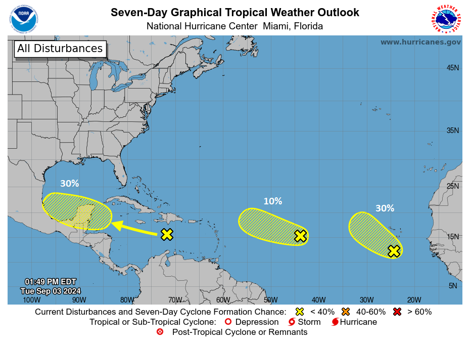 Caribbean wave struggling but worthy of monitoring, while the surprisingly muted Atlantic plods forward – The Eyewall