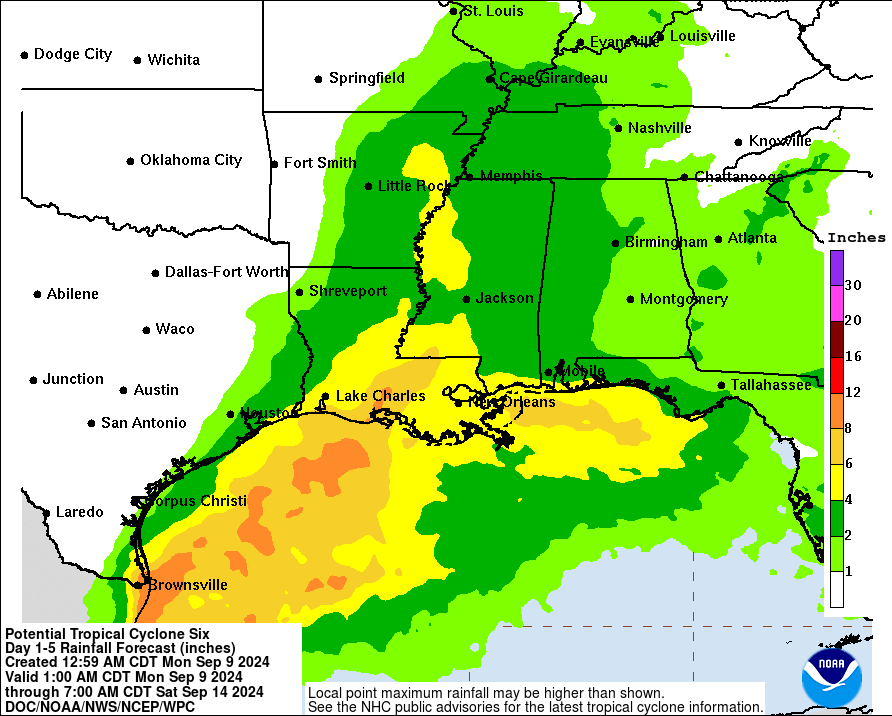 Louisiana coast likely to see significant impacts from Tropical Storm 