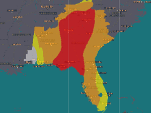 Hurricane Rain and Flood Impact Map Legend