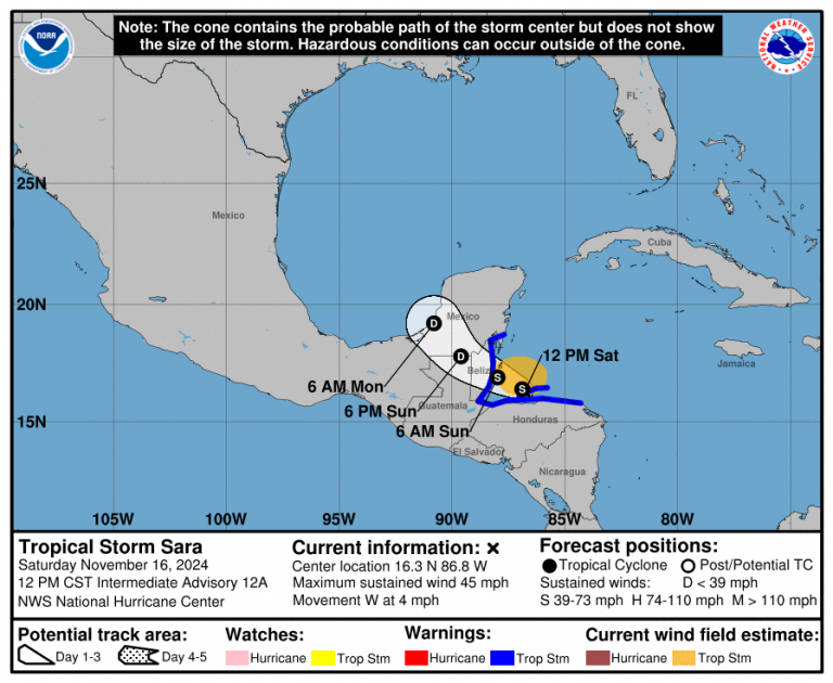 TROPICAL STORM SARA