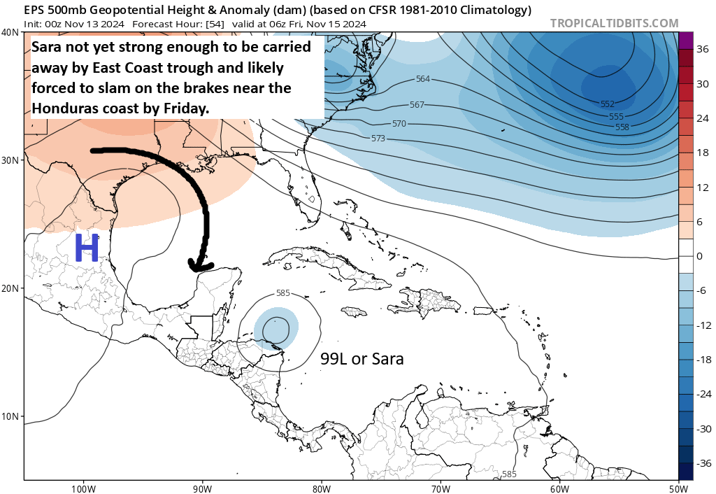 Sara should soon form, a significant late season threat to Honduras in particular and something for Florida to monitor closely – The Eyewall