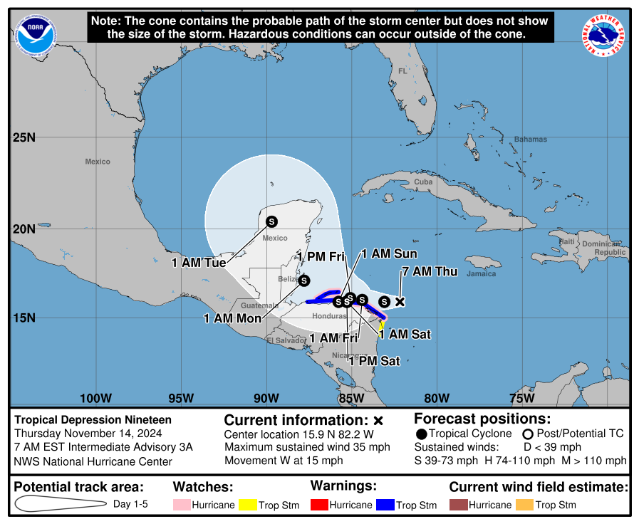 Tropical Depression 19 will be a deeply serious flooding threat for Honduras – The Eyewall