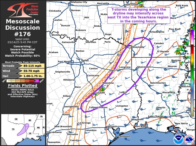 Storm Prediction Center Mesoscale Discussion 176