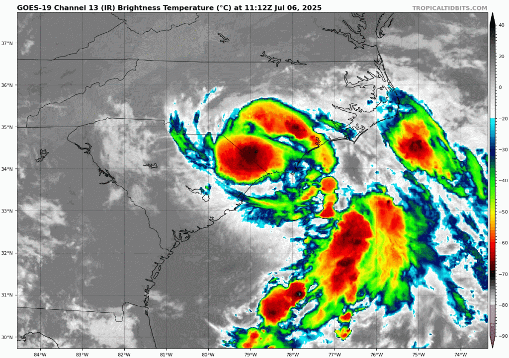 Chantal makes landfall near Myrtle Beach and now moving inland as a rainmaker – The Eyewall