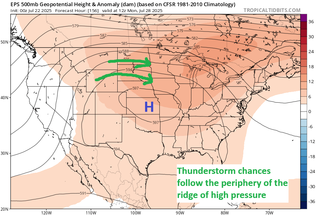 Tropics remain sluggish, while heavy rain chances will increase on the fringes of an ongoing heat wave – The Eyewall