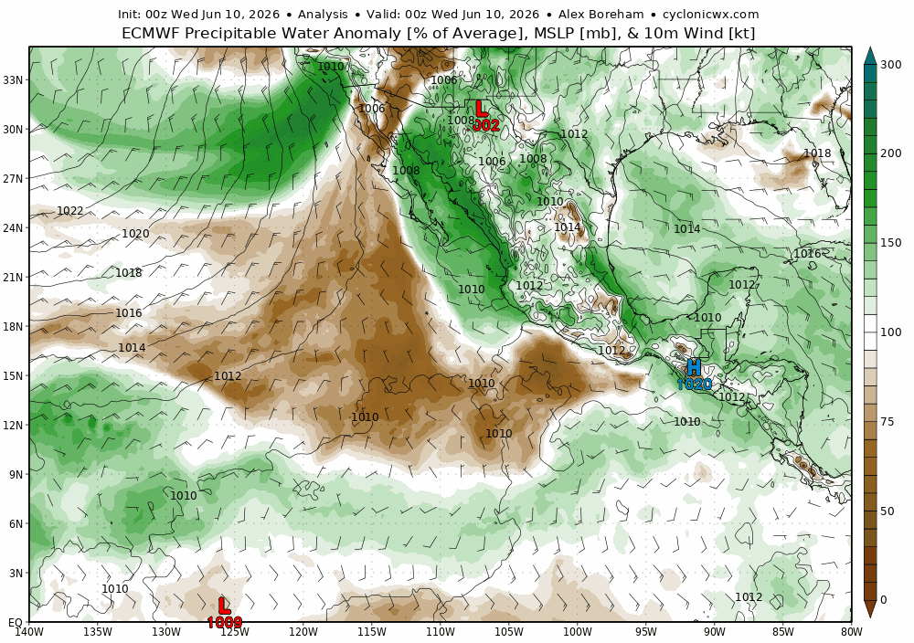 Pacific tropical moisture will assist heavy rain chances this weekend across the Southern U.S. – The Eyewall