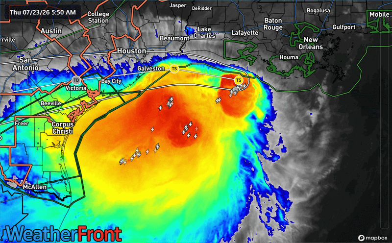 Bertha hopscotching the western Gulf Coast, heading for its demise tomorrow – The Eyewall