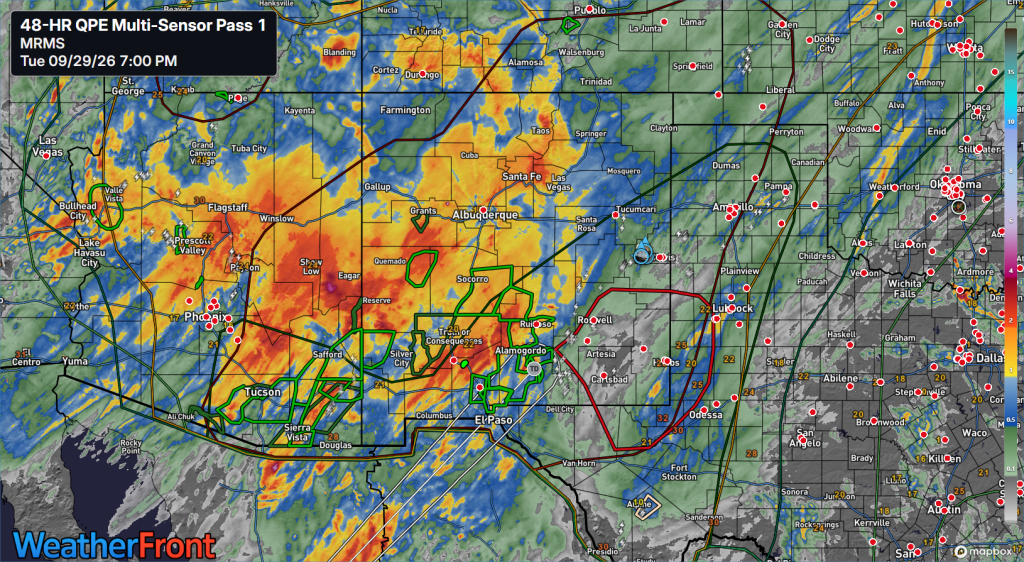 Flooding event escalating a bit in the Southwest with eyes on interior Texas tomorrow night through Friday – The Eyewall