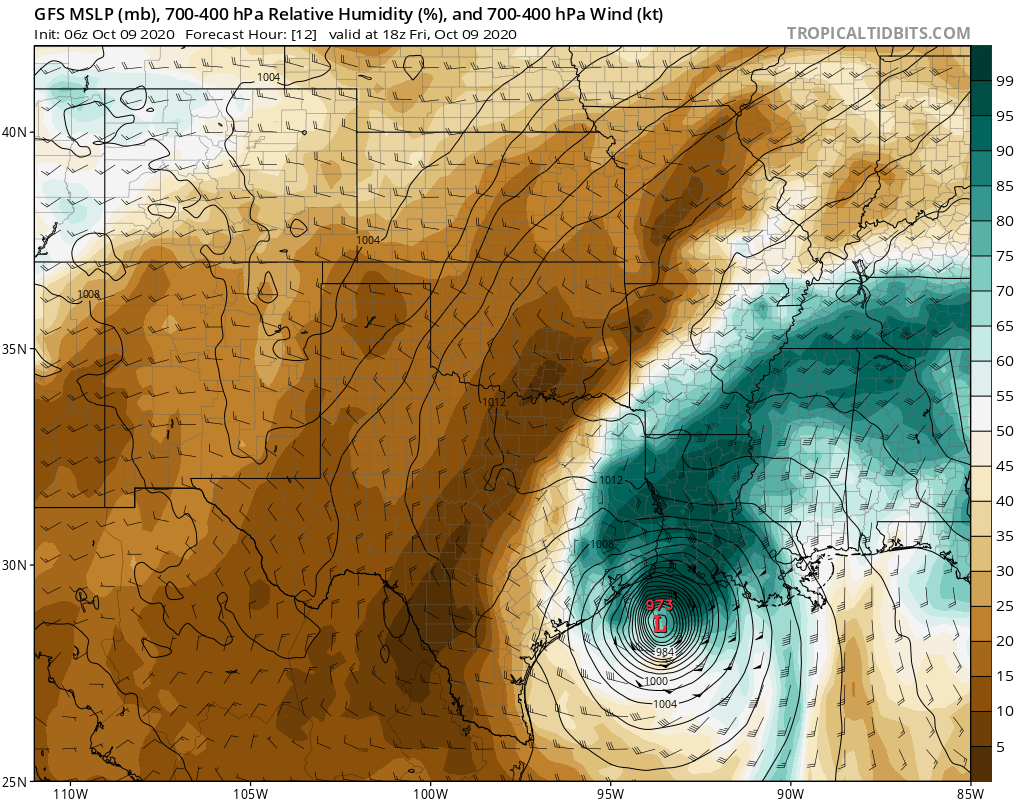 Isaias moving inland and swinging away as it does so; how this compares to 2020’s Hurricane Delta – The Eyewall